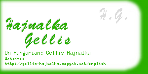 hajnalka gellis business card